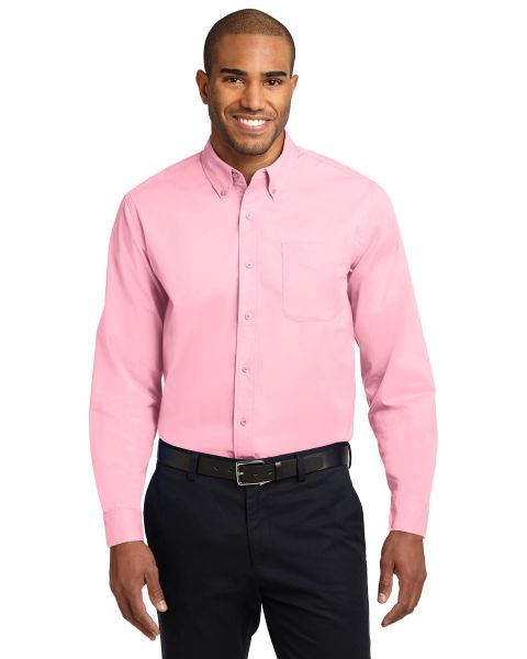 Clearance Lt Pink L Berkshire Hathaway logo in Grey-Port Authority® Long Sleeve Easy Care Shirt